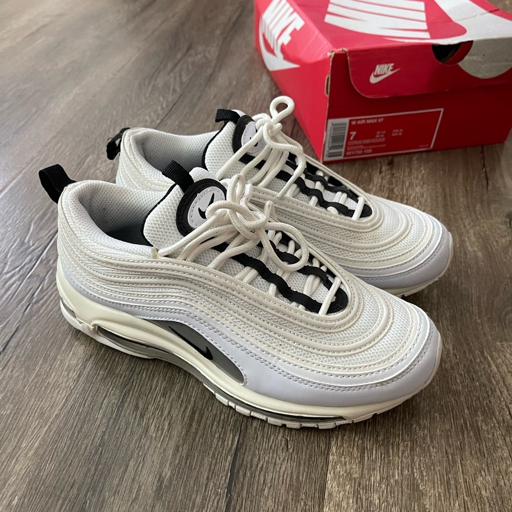 Nike Air Max 97 Summit White and Black Women's Sneakers Tennis Shoes